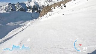 Skiing Ischgl's fastest Piste Black 14A