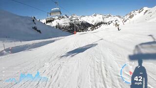 Skiing Ischgl's fastest Piste Black 14A