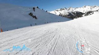 Skiing Ischgl's fastest Piste Black 14A