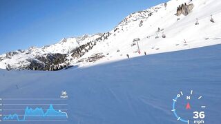 Skiing Ischgl's fastest Piste Black 14A