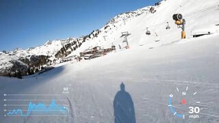 Skiing Ischgl's fastest Piste Black 14A