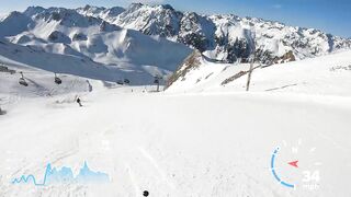 Skiing Ischgl's fastest Piste Black 14A