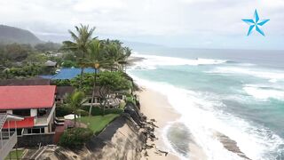 North Shore home collapses onto the beach