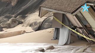 North Shore home collapses onto the beach