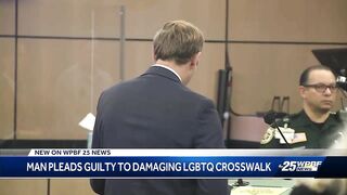 Man pleads guilty to LGBTQ crosswalk damage in Delray Beach