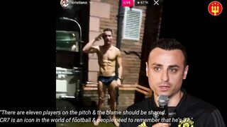 Ronaldo shows off his body in Instagram live as Pundits comments on his problem