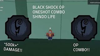 BLACK SHOCK OP ONESHOT COMBO | Shindo Life Roblox