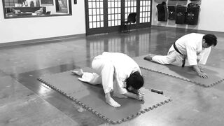 Stretching After A Karate Workout. #shokenschoolofkarate #karate #stretching #cooldown