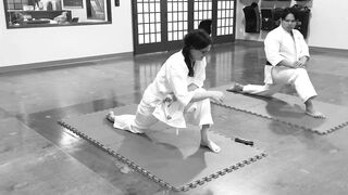 Stretching After A Karate Workout. #shokenschoolofkarate #karate #stretching #cooldown