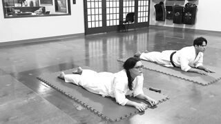 Stretching After A Karate Workout. #shokenschoolofkarate #karate #stretching #cooldown