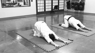 Stretching After A Karate Workout. #shokenschoolofkarate #karate #stretching #cooldown