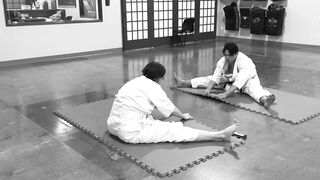 Stretching After A Karate Workout. #shokenschoolofkarate #karate #stretching #cooldown