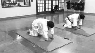 Stretching After A Karate Workout. #shokenschoolofkarate #karate #stretching #cooldown