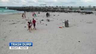 High school students skipping class left Miami Beach a total mess