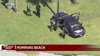 Driver crashes car on golf course in Pompano Beach