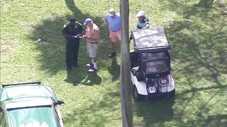 Driver crashes car on golf course in Pompano Beach