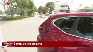 Driver crashes car on golf course in Pompano Beach