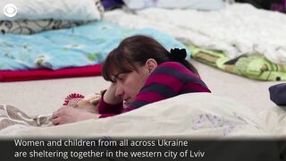 Ukrainian women travel hundreds of miles to seek refuge from Russian invasion