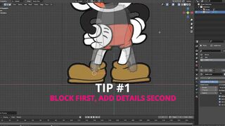 3 Tips for Stylized Character Models in Blender (Cuphead in 3D!)