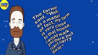 Funny Adult Joke: The farmer was walking her home, when he said to take a shortcut down the alley