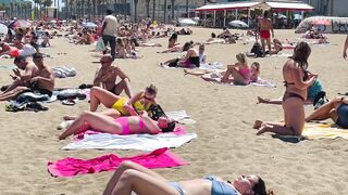 Beach Sant Sebastia ????????Barcelona beach walk