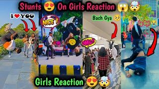 Tik Tok Stunts On Public Reaction???? || Flips In Public Girls reaction ???? #flip #publicreaction #stunts