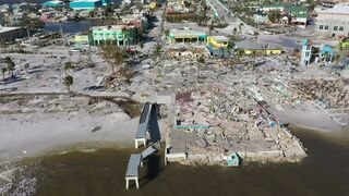 Drone footage shows aftermath of Hurricane Ian at Fort Myers Beach