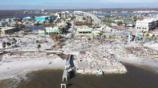 Drone footage shows aftermath of Hurricane Ian at Fort Myers Beach