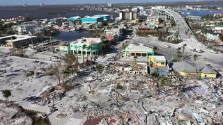 Drone footage shows aftermath of Hurricane Ian at Fort Myers Beach