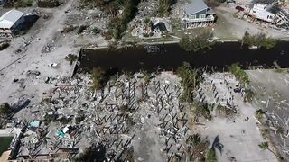 Drone footage shows aftermath of Hurricane Ian at Fort Myers Beach