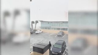 ‘There goes that roof’: High winds tear roof off Daytona Beach building