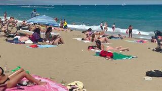 Barcelona beach walk ????????beach Sant Sebastia