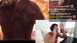 Tyler1 on his 2019 Laptop from last Coach Stream