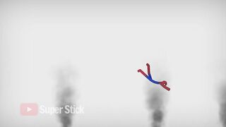 Real Spiderman vs Stickman | Stickman Dismounting Funny Moments #6