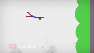 Real Spiderman vs Stickman | Stickman Dismounting Funny Moments #6