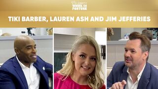 Tiki Barber, Lauren Ash and Jim Jefferies | Celebrity Wheel of Fortune