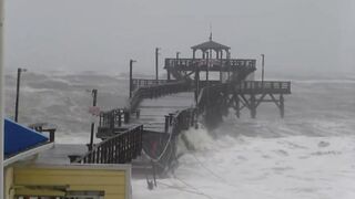 VIDEO | Impact of Hurricane Ian collapses part of Cherry Grove Pier in North Myrtle Beach