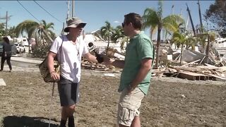 People travel to Fort Myers Beach to help recovery efforts