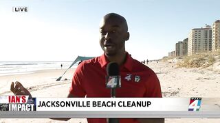 Elementary students help with Jacksonville Beach cleanup