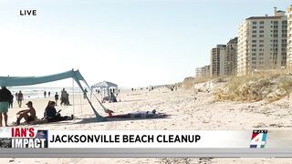 Elementary students help with Jacksonville Beach cleanup