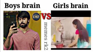 Boys brain Vs girls brain || funny memes ????????