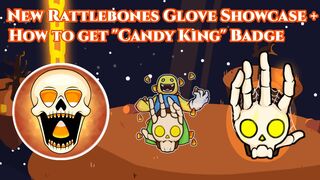 New Rattlebones Glove SHOWCASE + How to get "Candy King" Badge - Roblox Slap Battles