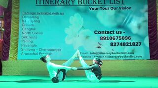 ARTISTIC YOGA (ClOSE EYES WITH Burning SMALL LAMP/ DIYA|| STAGE SHOW || SUBHANKAR AND MOUMITA