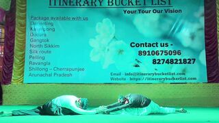 ARTISTIC YOGA (ClOSE EYES WITH Burning SMALL LAMP/ DIYA|| STAGE SHOW || SUBHANKAR AND MOUMITA