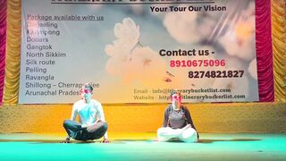 ARTISTIC YOGA (ClOSE EYES WITH Burning SMALL LAMP/ DIYA|| STAGE SHOW || SUBHANKAR AND MOUMITA