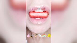 ASMR Eating Satisfying Emoji Food Challenge Kohakutou Marshmallow Cookies Mukbang 먹방