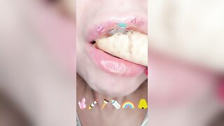 ASMR Eating Satisfying Emoji Food Challenge Kohakutou Marshmallow Cookies Mukbang 먹방