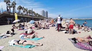 Beach Walk Spain - Beautiful Beach - Barceloneta Beach 2022