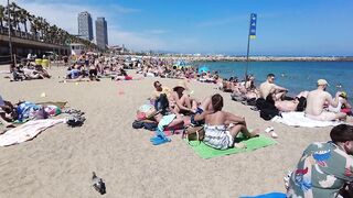 Beach Walk Spain - Beautiful Beach - Barceloneta Beach 2022