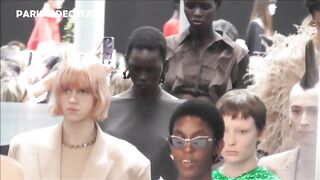 Models during Valentino Fashion Week show @ Paris 2 october 2022 with designer Pierpaolo Piccioli